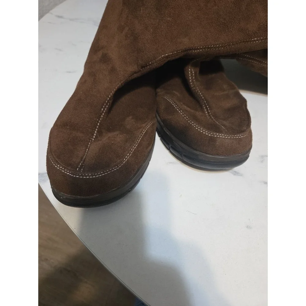 Itasca Blitzen Women's Size 10 Brown Faux Suede Winter Boots Faux Fur Lined